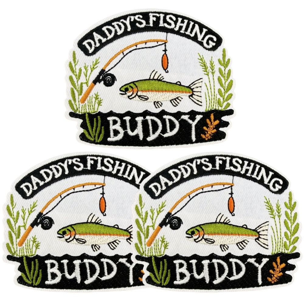 Plant Parent Free - Parent-Child Fishing Themed Embroidery Patches Set